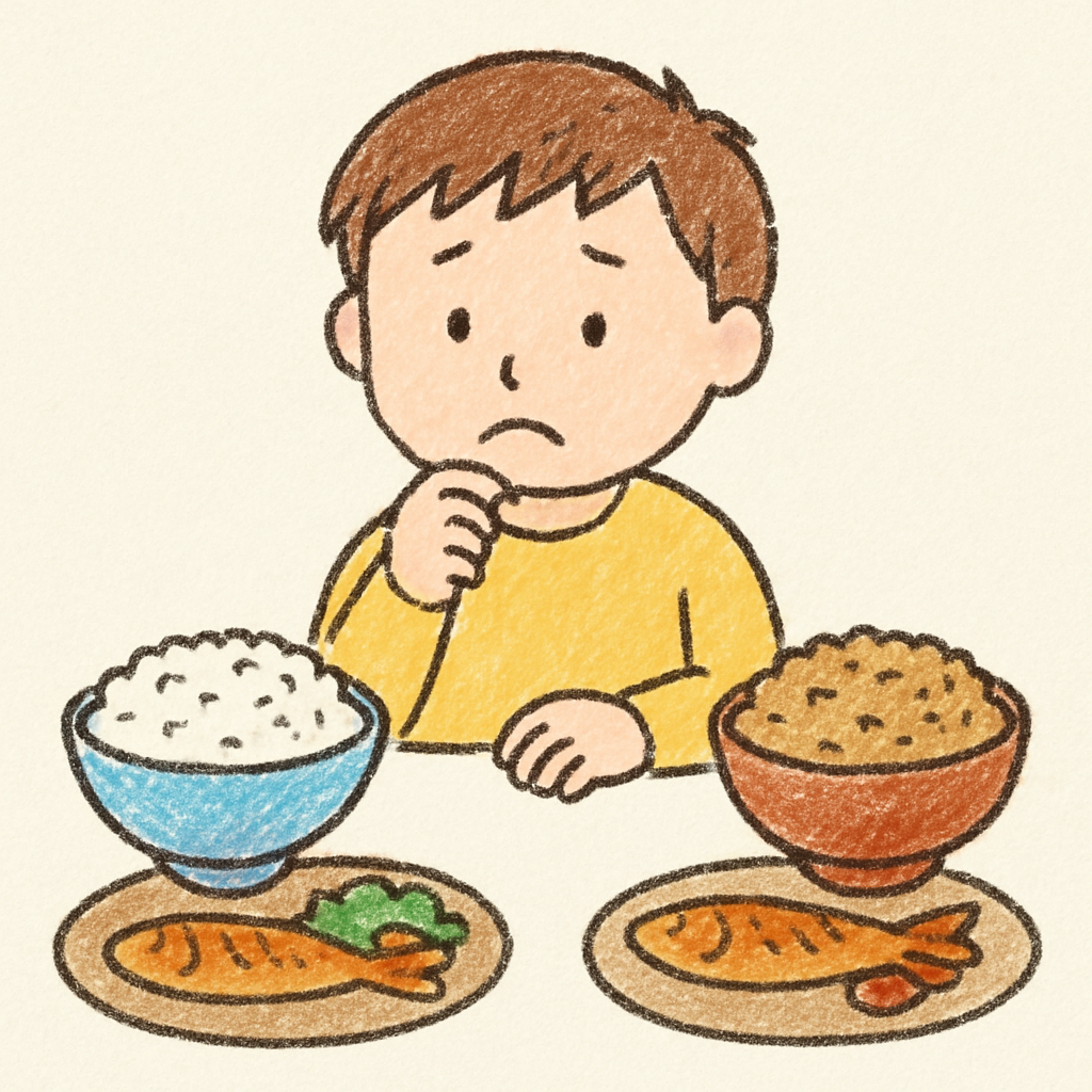 ダイエット 食事 白米 玄米 どっちのイメージ